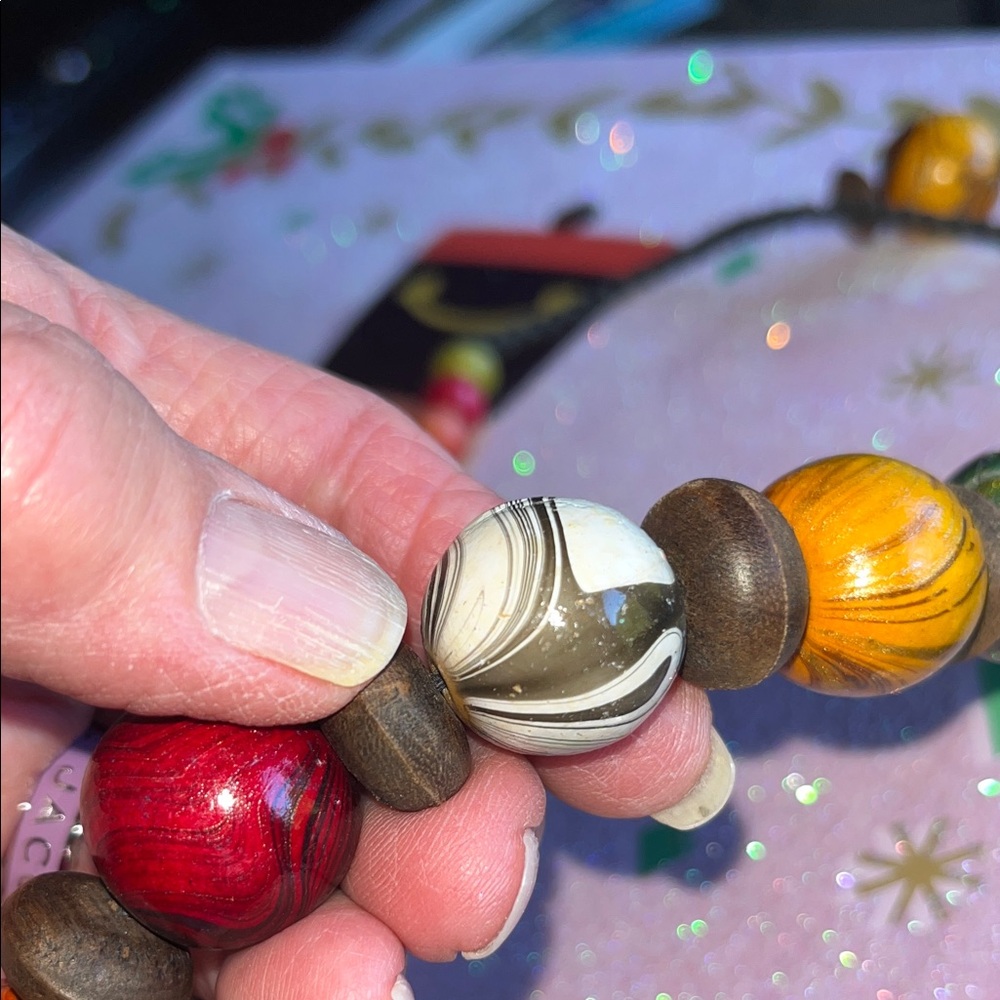 Handmade in Africa Colorful Wooden Necklace - Picture 4 of 15